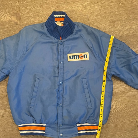 Vtg 70s Union 76 Official Racing Jacket By King Jack Inc Button Snap - Picture 8 of 8